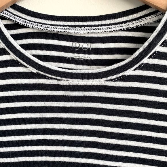 1901 Striped Cotton Blend Short Sleeve T-Shirt - Picture 4 of 5